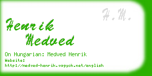 henrik medved business card